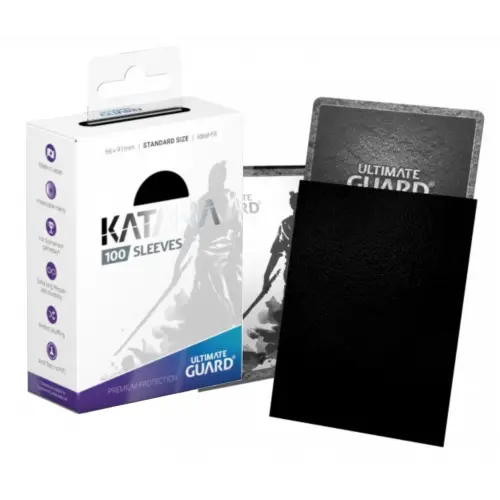 Ultimate Guard 100 - Katana Sleeves Standard Size - Black - UGD010112 日製卡套-標準尺寸黑色